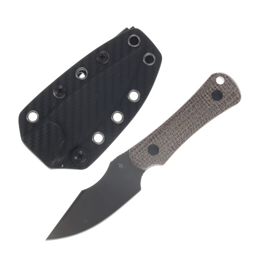 Kizer Bone Fixed Blade Knife DLC AEB-L/Norplex Ultra Micarta 1122A1